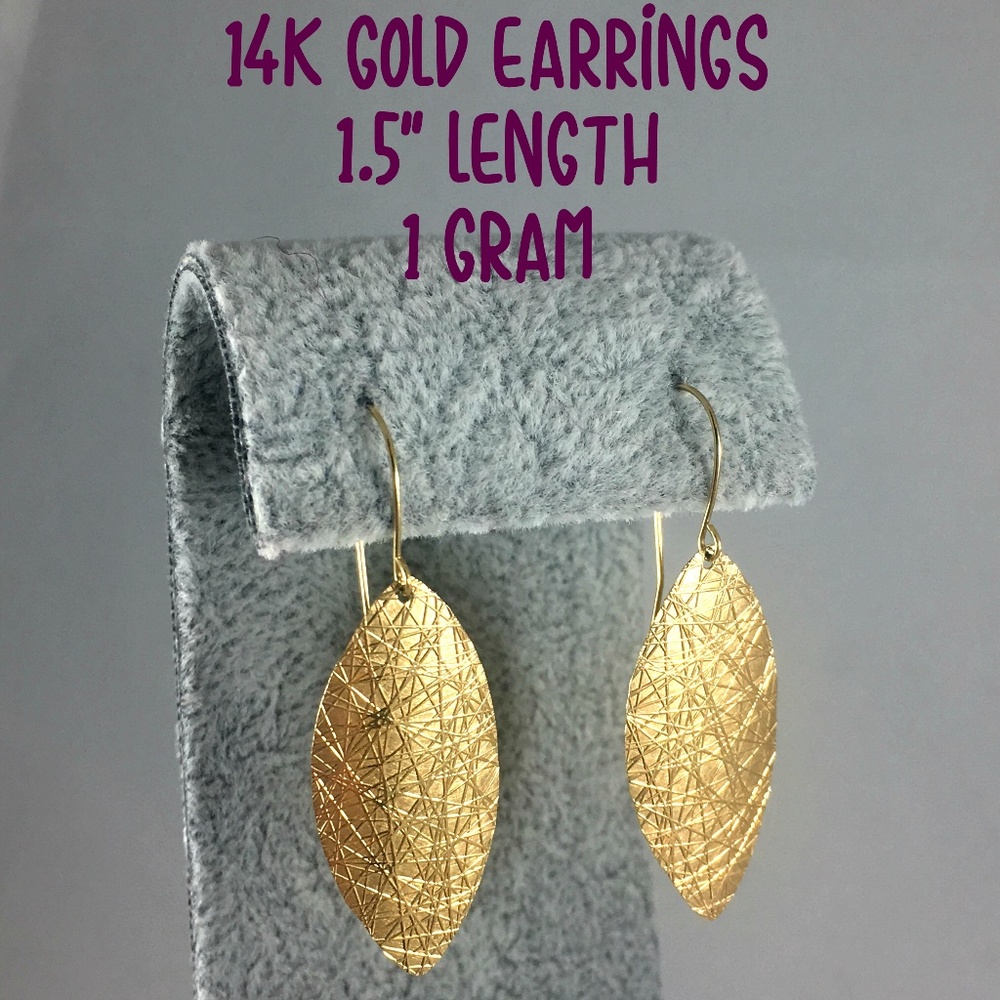 14K Gold Drop Earrings